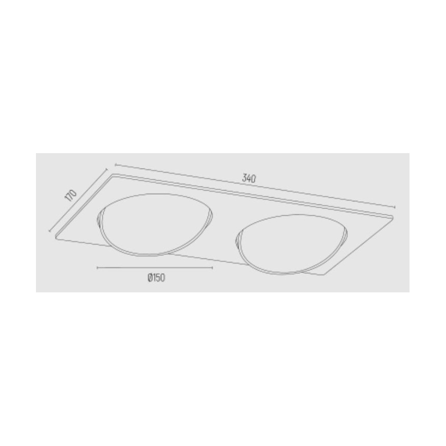 Argon 1046 - Inbouwlamp OLIMP 2xGU10-AR111/12W/230V wit