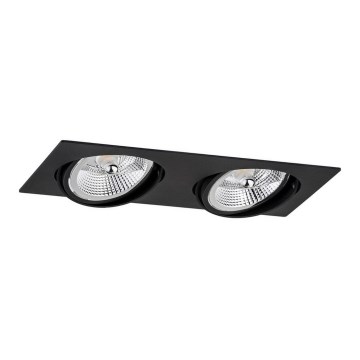 Argon 1047 - Inbouwverlichting OLIMP 2xGU10-AR111/12W/230V zwart