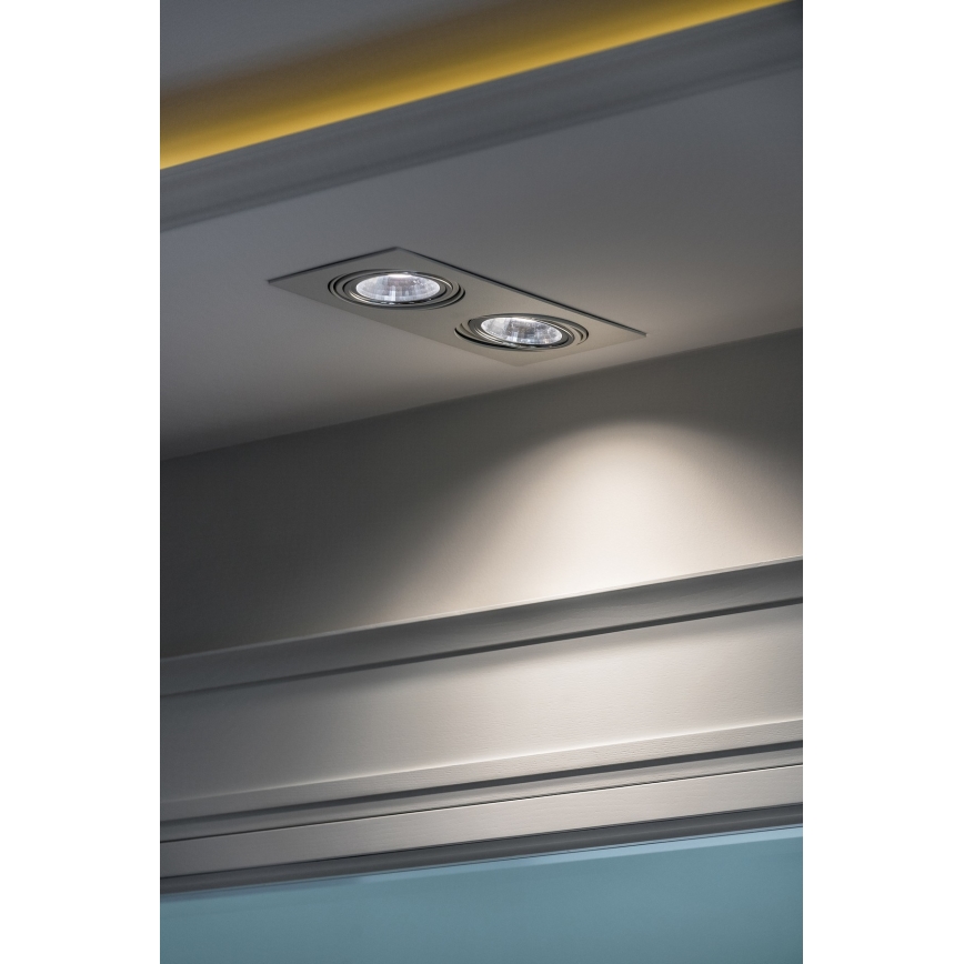Argon 1047 - Inbouwverlichting OLIMP 2xGU10-AR111/12W/230V zwart