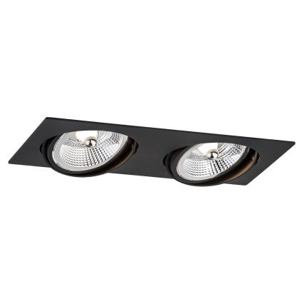 Argon 1047 - Inbouwverlichting OLIMP 2xGU10-AR111/12W/230V zwart