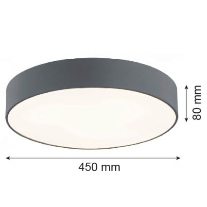 Argon 1187 - Plafondlamp DARLING 3xE27/15W/230V Ø 45 cm grijs