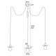 Argon 1378 - Hanglamp aan een koord CORSO 3xE27/15W/230V glanzend chroom