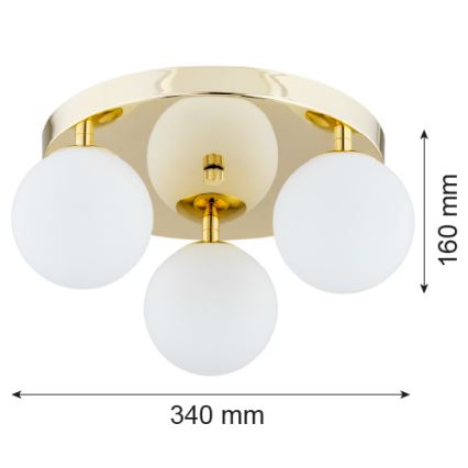 Argon 1413 - Plafond Lamp FLAVIO 3xE14/7W/230V IP44
