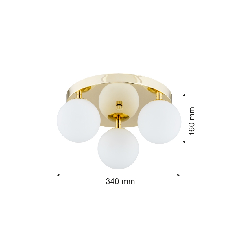 Argon 1413 - Plafond Lamp FLAVIO 3xE14/7W/230V IP44