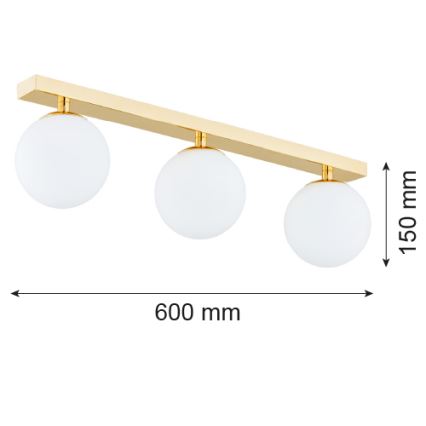 Argon 1414 - Badkamer plafondlamp FLAVIO 3xE14/7W/230V IP44