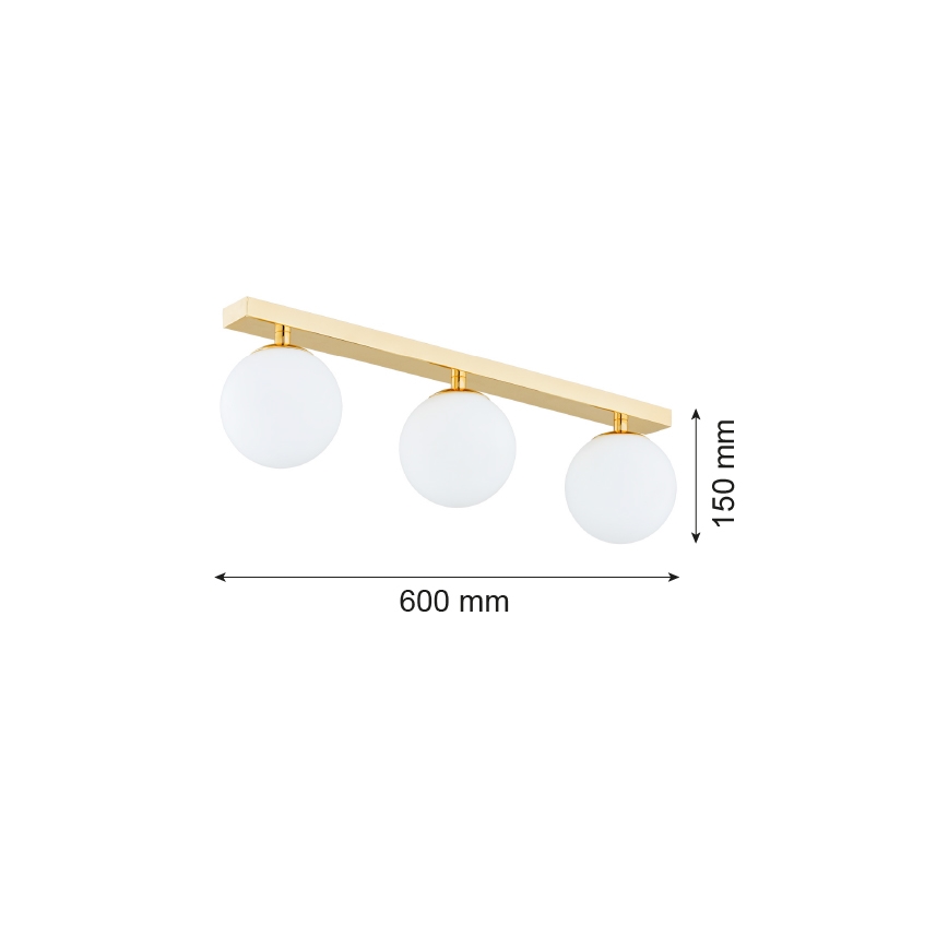 Argon 1414 - Badkamer plafondlamp FLAVIO 3xE14/7W/230V IP44