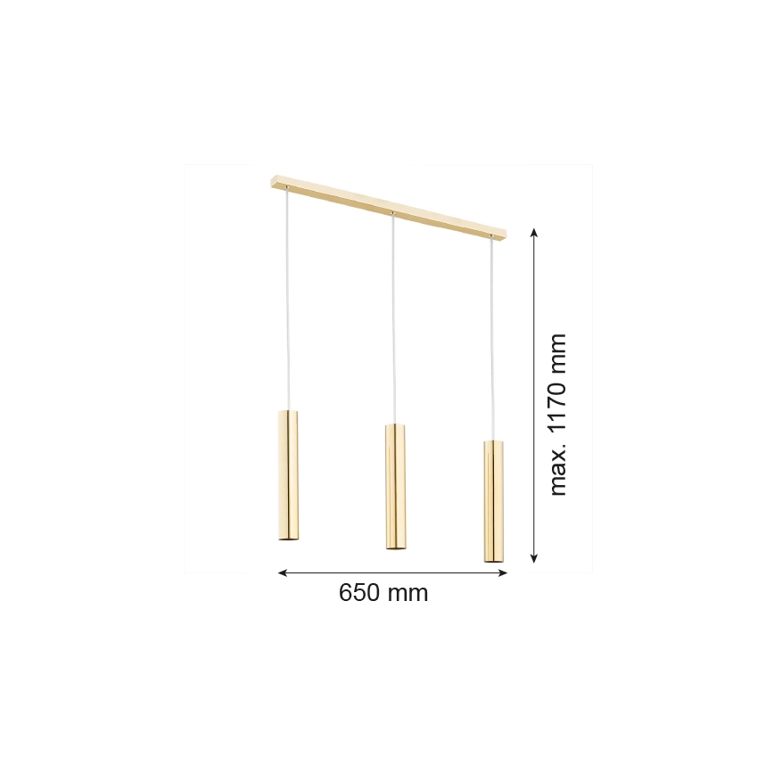 Argon 1443 - Hanglamp aan een koord GOMERA 3xGU10/5W/230V messing