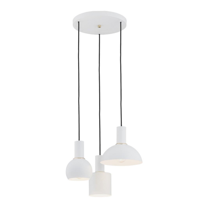 Argon 1468 - Hanglamp aan een koord SINES 3xE27/15W/230V wit