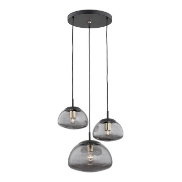 Argon 1493 - Hanglamp aan een koord TRINI 3xE27/15W/230V zwart