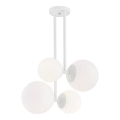 Argon 1644 - Hanglamp aan een paal ASPEN 4xE27/15W/230V wit