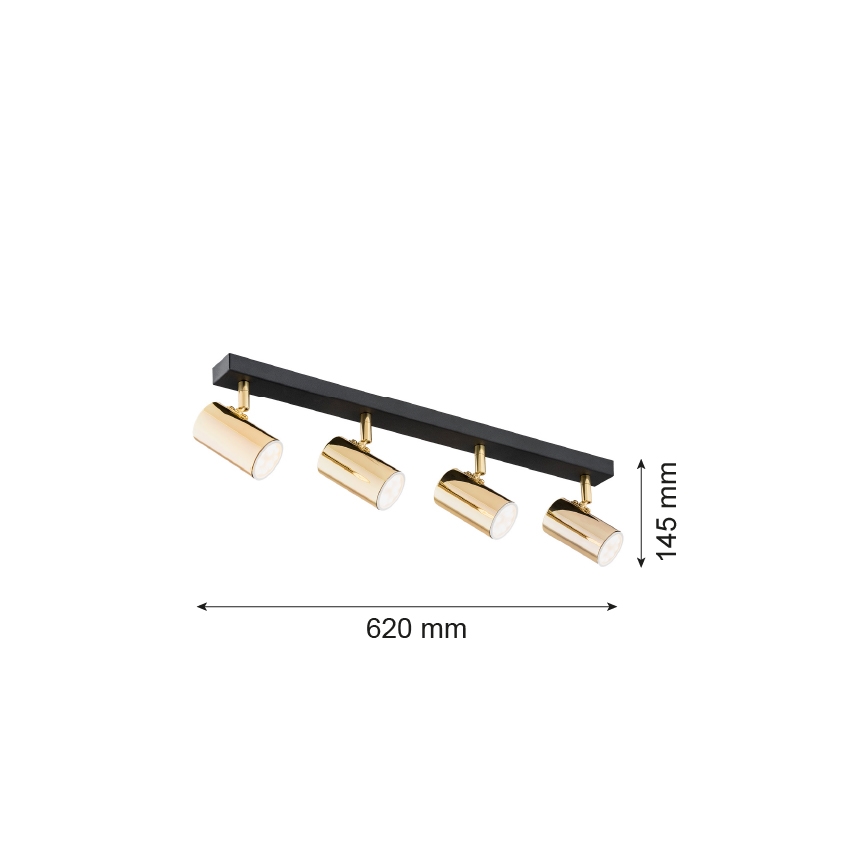 Argon 1688 - Spot LAGOS 4xGU10/5W/230V messing / zwart