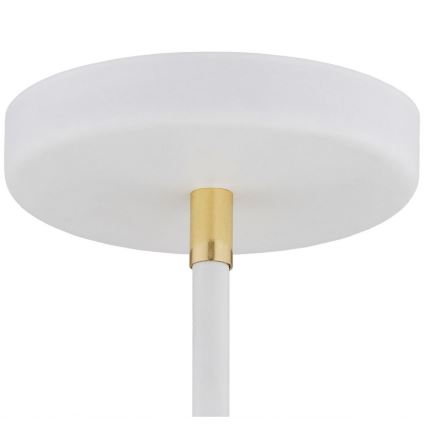 Argon 1773 - Hanglamp aan een paal AVALONE 4xE27/15W/230V wit/goud