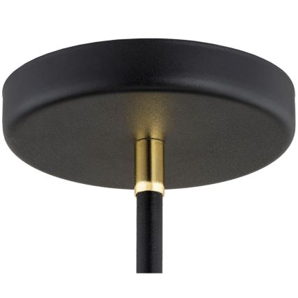 Argon 1774 - Hanglamp aan een paal AVALONE 4xE27/15W/230V zwart/goud