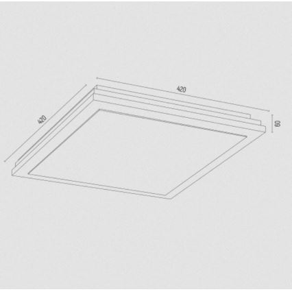 Argon 1803 - Plafondlamp CASERTA 4xE27/15W/230V 42x42 cm