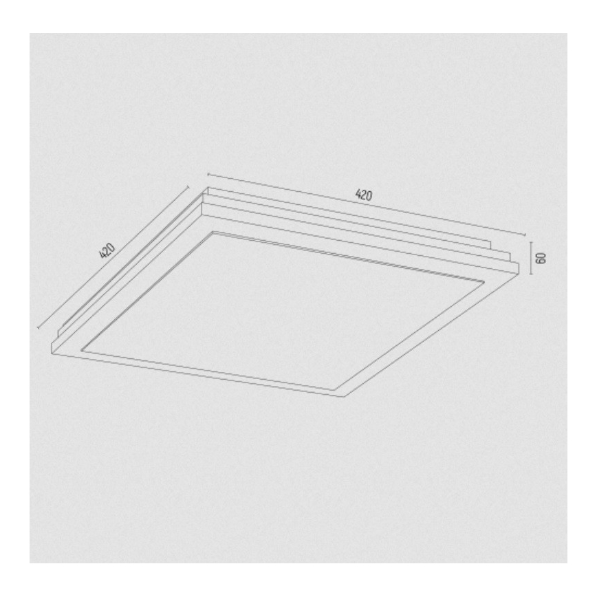 Argon 1803 - Plafondlamp CASERTA 4xE27/15W/230V 42x42 cm