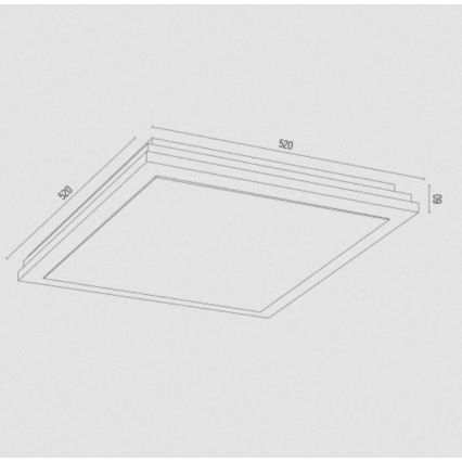 Argon 1804 - Plafondlamp CASERTA 4xE27/15W/230V 52x52 cm