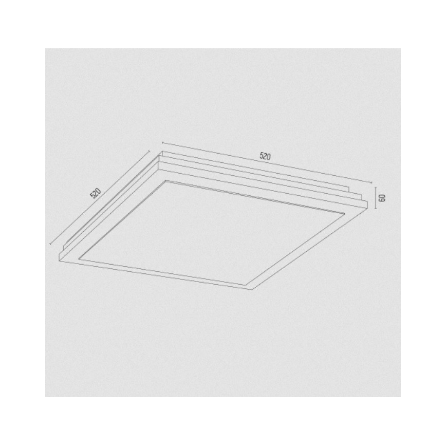 Argon 1804 - Plafondlamp CASERTA 4xE27/15W/230V 52x52 cm