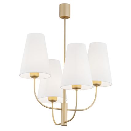 Argon 1821 - Hanglamp SAFIANO 4xE27/15W/230V goud