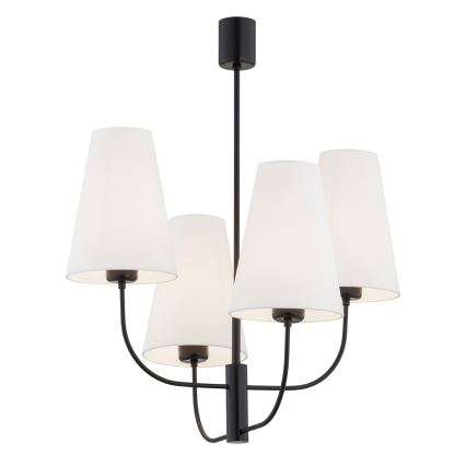 Argon 1822 - Hanglamp SAFIANO 4xE27/15W/230V zwart