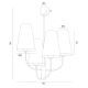 Argon 1822 - Hanglamp SAFIANO 4xE27/15W/230V zwart