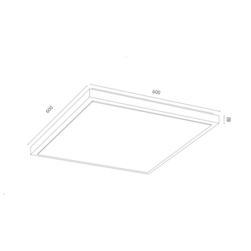 Argon 1826 - Plafondlamp CARLSON 4xE27/15W/230V 60x60 cm zwart