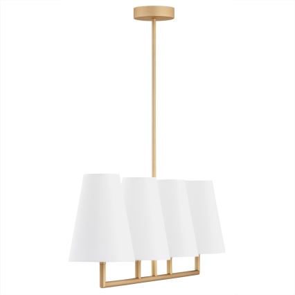 Argon 1828 - Hanglamp met vaste pendel SAFIANO 4xE27/15W/230V goud