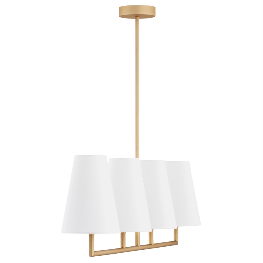 Argon 1828 - Hanglamp met vaste pendel SAFIANO 4xE27/15W/230V goud