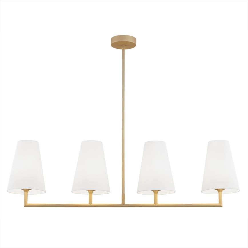 Argon 1828 - Hanglamp met vaste pendel SAFIANO 4xE27/15W/230V goud