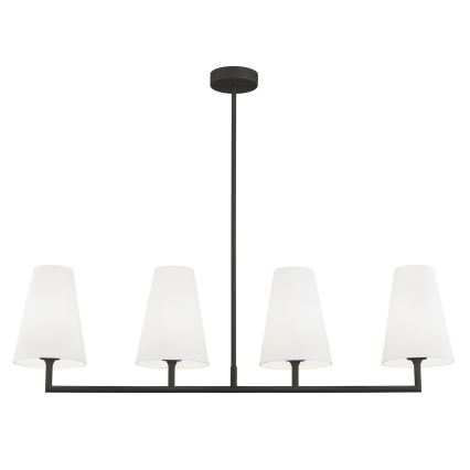 Argon 1831 - Hanglamp met vaste pendel SAFIANO 4xE27/15W/230V zwart