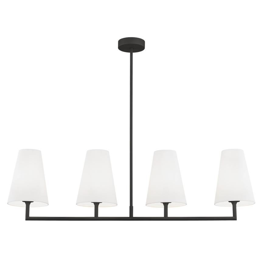 Argon 1831 - Hanglamp met vaste pendel SAFIANO 4xE27/15W/230V zwart