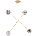 Argon 1840 - Hanglamp met vaste pendel ABSOS 4xE14/7W/230V albast goud