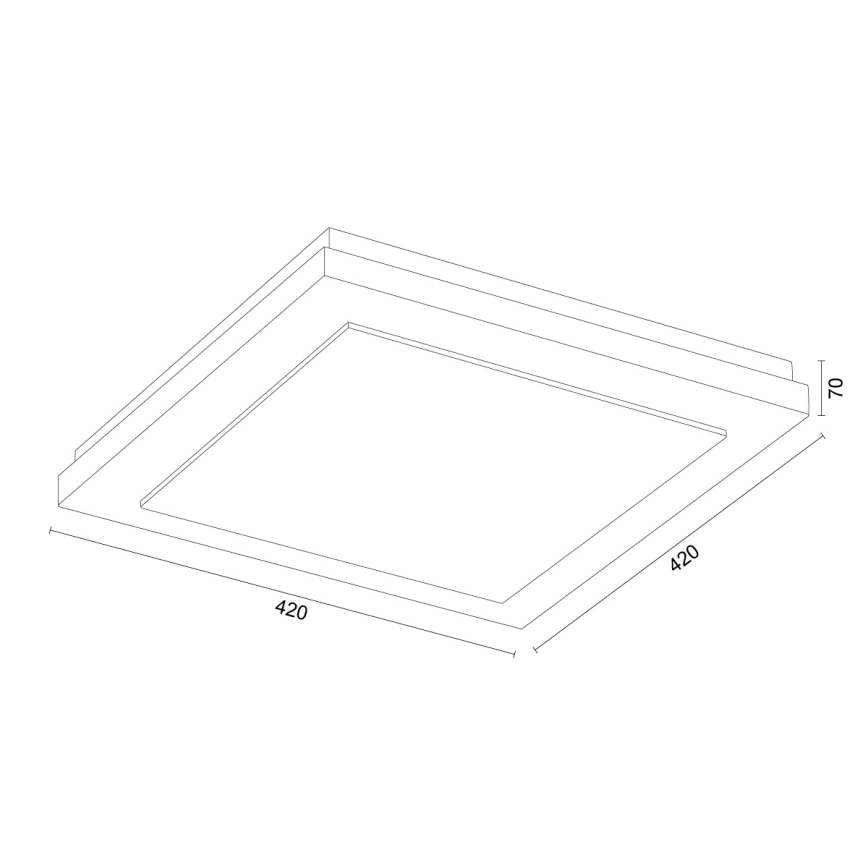 Argon 1865 - Plafondlamp TABOR 4xE27/15W/230V 42x42 cm wit