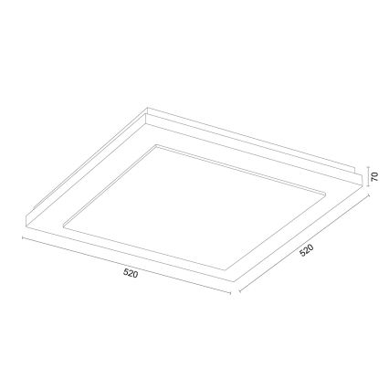 Argon 1872 - Plafondlamp TABOR 4xE27/15W/230V 52x52 cm terracotta