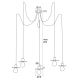 Argon 2079 - Hanglamp aan een koord CORSO 5xE27/15W/230V glanzend chroom