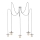 Argon 2079 - Hanglamp aan een koord CORSO 5xE27/15W/230V spin glanzend chroom