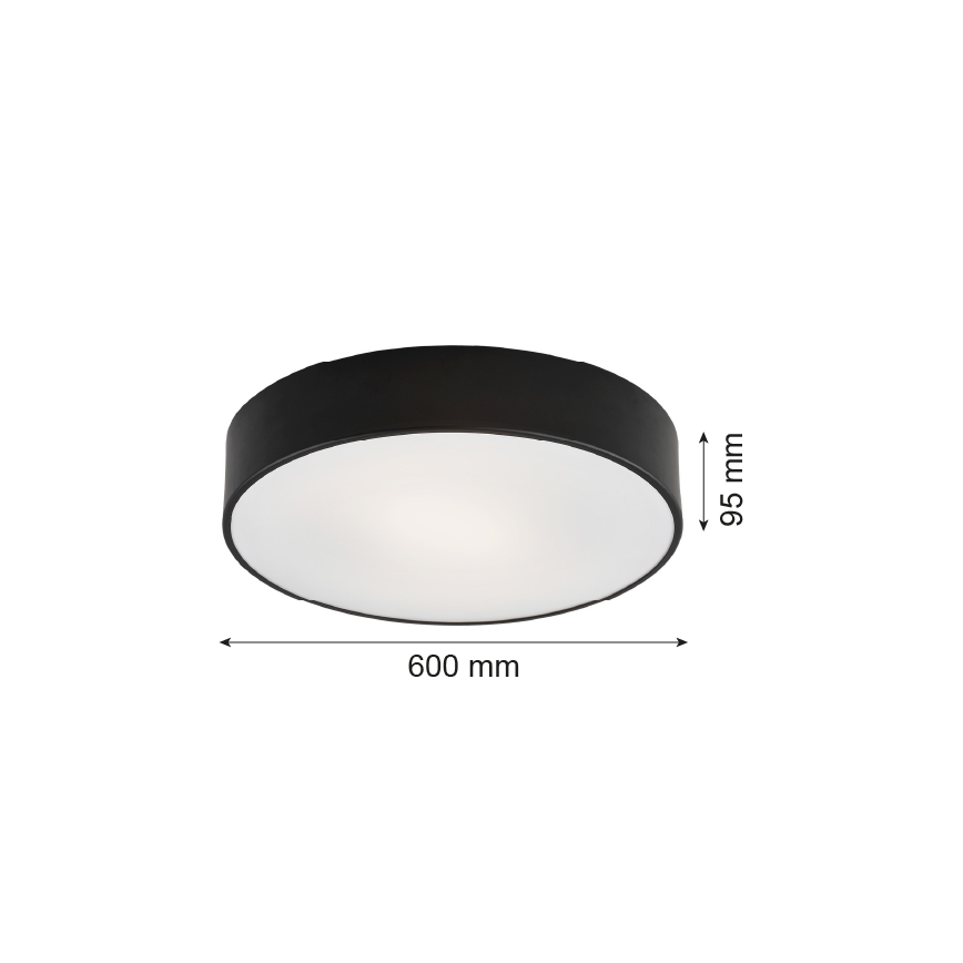 Argon 2084 - Plafondlamp DARLING 5xE27/15W/230V Ø 60 cm zwart