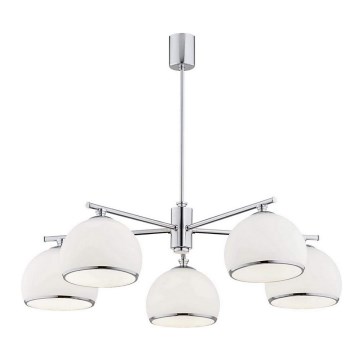 Argon 2087 - Hanglamp met vaste pendel MARBELLA 5xE27/15W/230V glanzend chroom