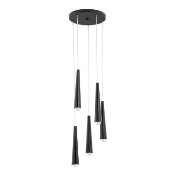 Argon 2103 - Hanglamp aan koord HOLLYWOOD 5xE14/7W/230V zwart