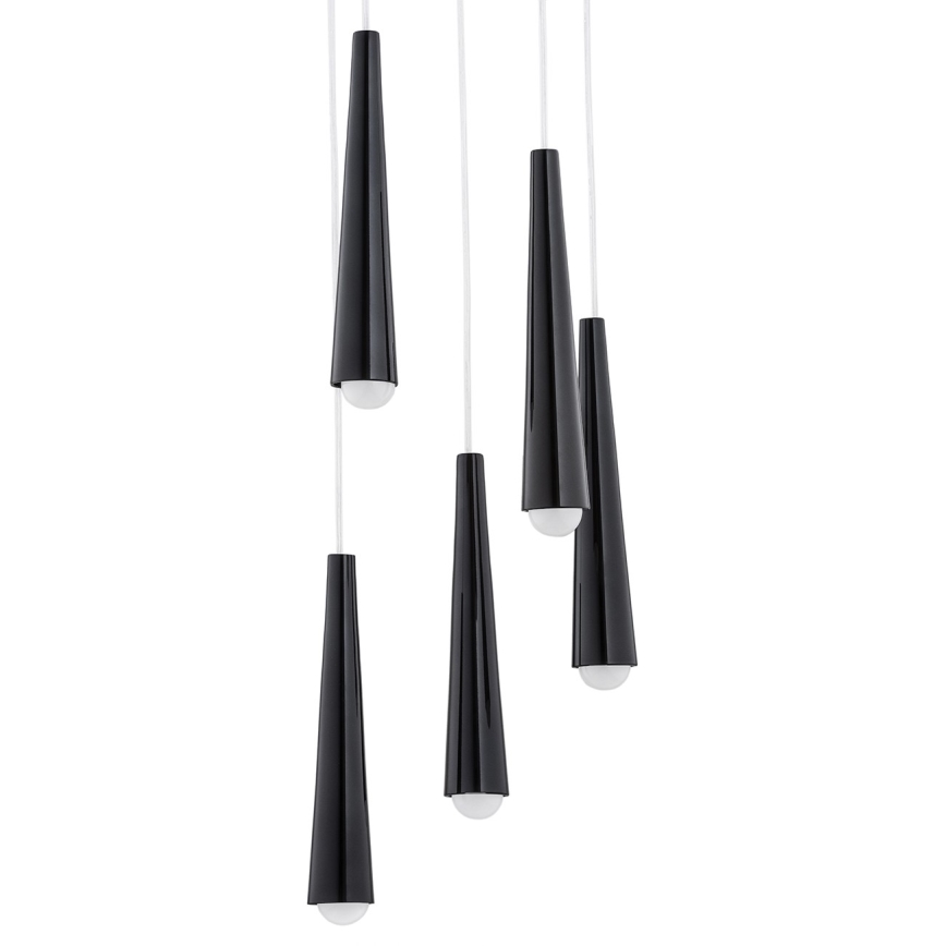 Argon 2103 - Hanglamp aan koord HOLLYWOOD 5xE14/7W/230V zwart