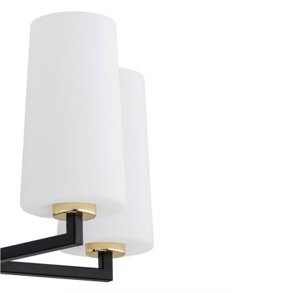 Argon 2114 - Hanglamp aan een paal CAMELOT PLUS 5xE27/15W/230V zwart/wit/goud