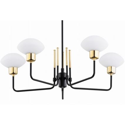 Argon 2128 - Hanglamp aan een paal RAVELLO 5xE14/15W/230V zwart/goud