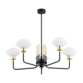 Argon 2128 - Hanglamp aan stang RAVELLO 5xE14/15W/230V zwart/goud