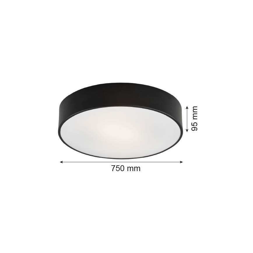 Argon 2536 - Plafonnière DARLING 6xE27/15W/230V zwart