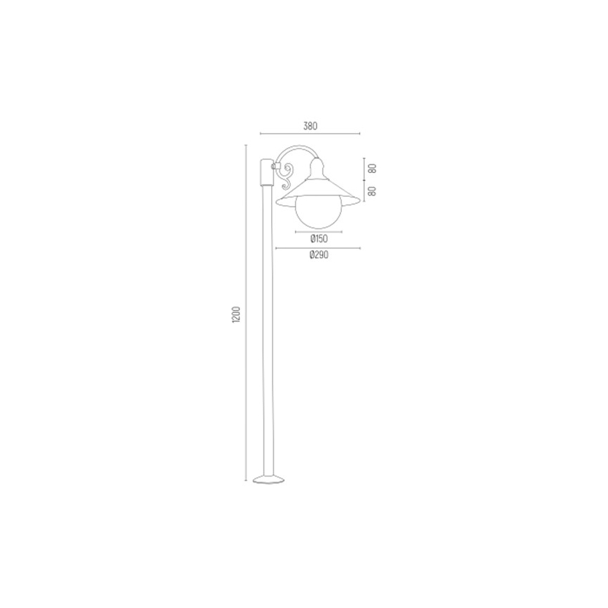 Argon 3284 - Buitenlamp ERBA BIS 1xE27/15W/230V