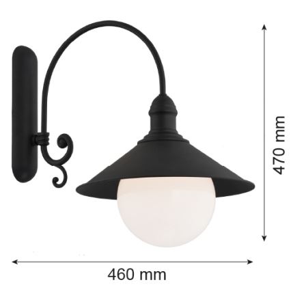 Argon 3286 - Wandlamp ERBA BIS 1xE27/60W/230V