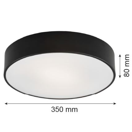 Argon 3570 - LED Plafondlamp DARLING LED/25W/230V Ø 35 cm zwart