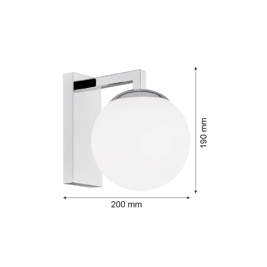 Argon 3735 - Wandlamp ASPEN 1xE27/15W/230V glanzend chroom 