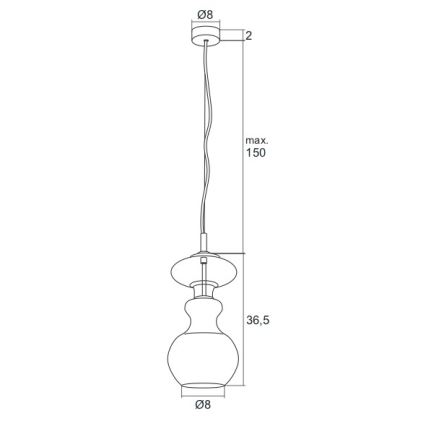 Argon 3800 - LED Hanglamp aan koord MODENA LED/8W/230V