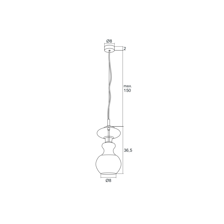 Argon 3800 - LED Hanglamp aan koord MODENA LED/8W/230V