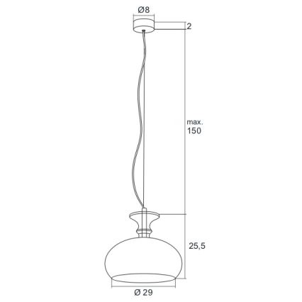 Argon 3805 - LED Hanglamp aan koord GROSSETO LED/8W/230V